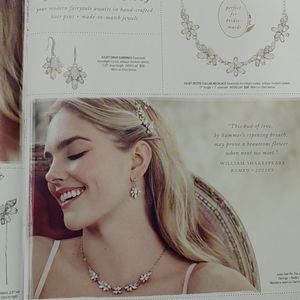 Juliet drop earrings petite collar necklace set